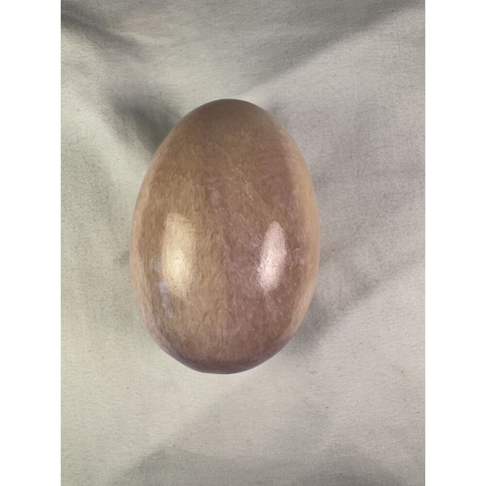 Vintage 2.75" Lavender Lepidolite Specimen Egg - Natural Lilac Shimmer Stone